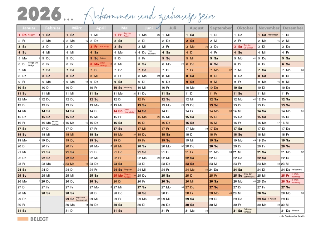 kalender blocs
